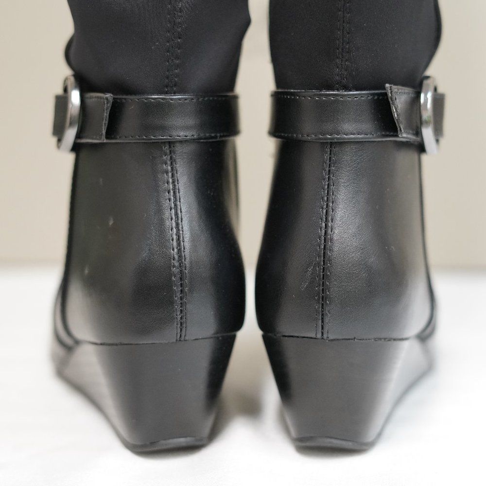 Kenneth Cole Reaction Womens Tip Dress Closed Toe Knee High Boots - Black 5.5M - Picture 6 of 9